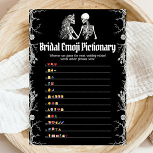 Invitation Jeu de Pictionary d'emojis pour la fête de mariage