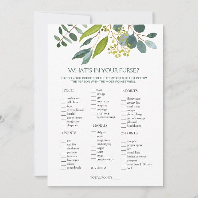 Invitation Jeu de porte-mariée verdoyante / Scramble Mariage (Devant)