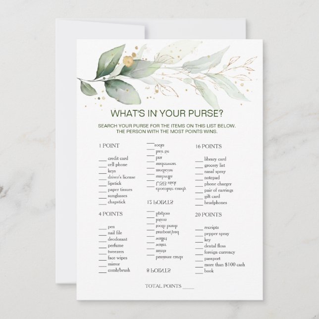 Invitation Jeu de porte-mariée verdoyante / Scramble Mariage (Devant)