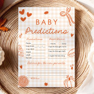 Invitation Jeu de prédiction de bébé dessiné à la main pour b