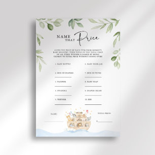 Invitation Jeu de prix pour Baby Shower sur l'Arche de Noé