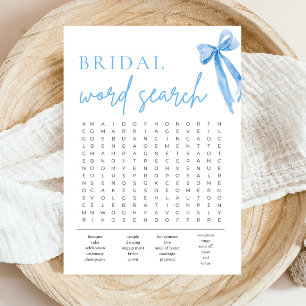 Invitation Jeu de recherche de mots pour la douche de mariée