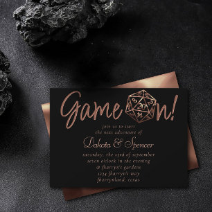 Invitation Jeu de rôle sur Dés de jeu de table Copper Fanta