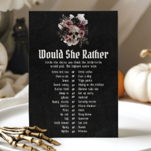 Invitation Jeu de Salle de Mariage "Halloween : Préférerait-E