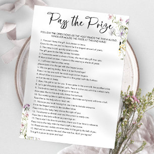 Invitation Jeu de Salle de Mariée Fleur Sauvage Passez le Pri