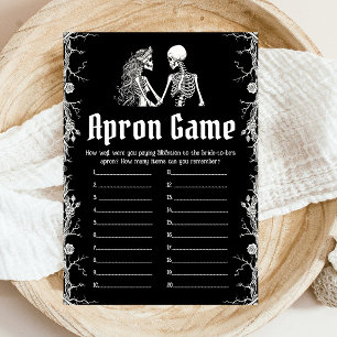Invitation Jeu de tablier de mariage gothique Halloween squel