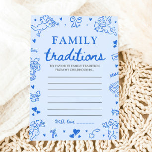 Invitation Jeu de traditions familiales pour baby shower à de