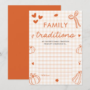 Invitation Jeu de traditions familiales pour baby shower auto