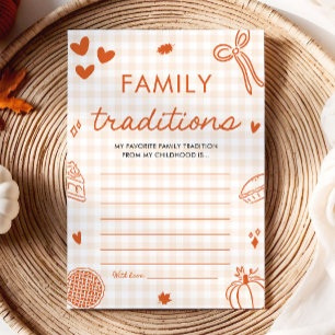 Invitation Jeu de traditions familiales pour baby shower auto