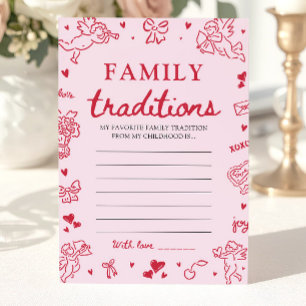 Invitation Jeu de traditions familiales pour une baby shower 