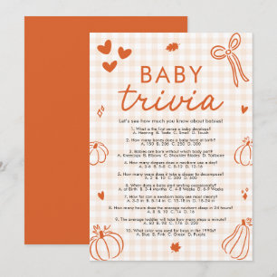 Invitation Jeu de trivia pour bébé à la douche de bébé Citrou