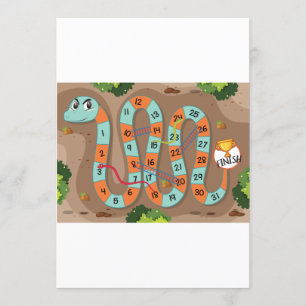 Invitation Jeu d'échelle de serpent