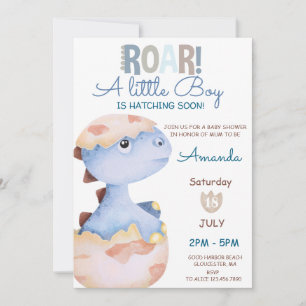 Invitation Jeu d'éclosion Bientôt Dinosaur Baby shower