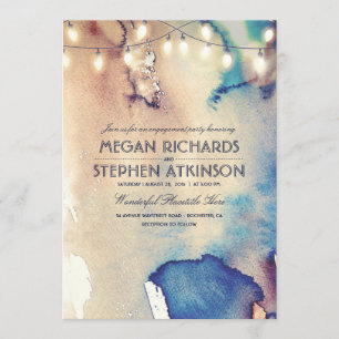 Invitation Jeu d'engagement sur la plage de Watercolor String