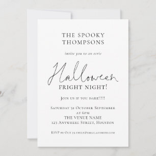 Invitation Jeu d'Halloween Éffrayant