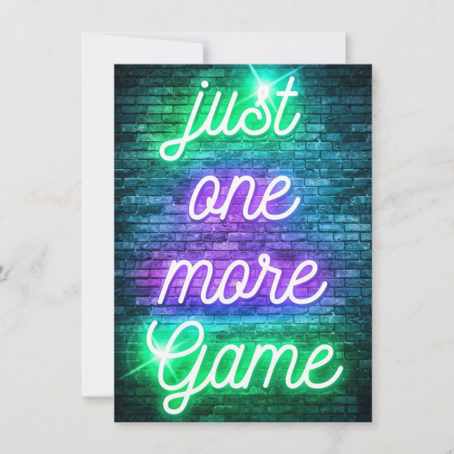 Invitation Jeu encore un seul jeu (Devant)