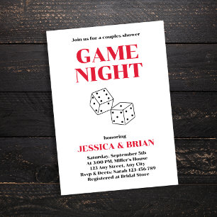 Invitation Jeu Nuit Dîners Dessous Couples Douche