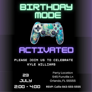 Invitation Jeu On : Mode Anniversaire Activé! Niveau