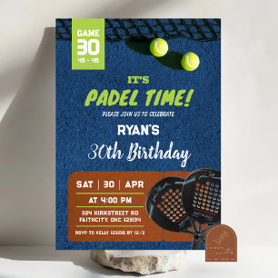 Invitation Jeu Padel Heure Anniversaire Jeu