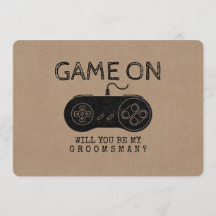 Invitation Jeu sur - Amusant joueur Groomsman ou Best Man