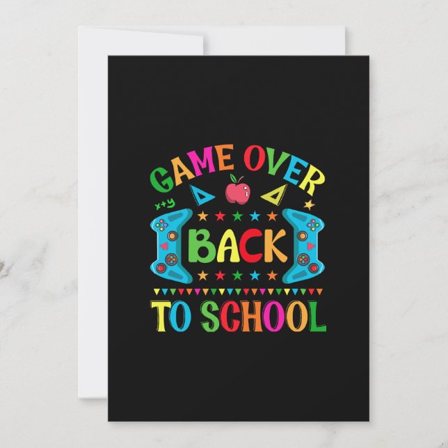 Invitation Jeu sur Retour à l'école (Devant)