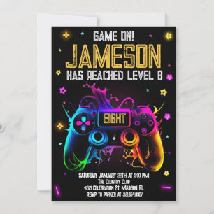 Invitation Jeu vidéo Anniversaire Jeu de Garçon