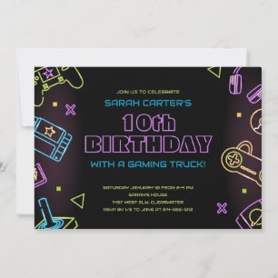 Invitation Jeu vidéo fête d'anniversaire