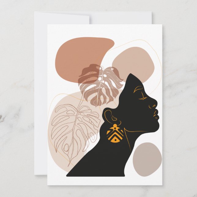 Invitation Jeune belle femme afro-américaine (Devant)