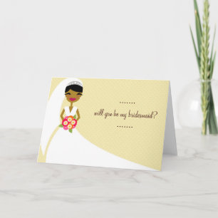 Invitation JEUNE MARIÉE de 311 UPDO vous serez ma demoiselle