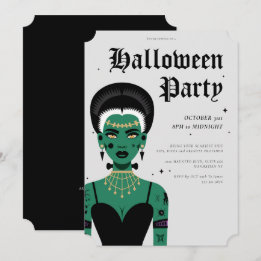 Invitation Jeune mariée de Goth de Frankenstein Parti d'Hallo