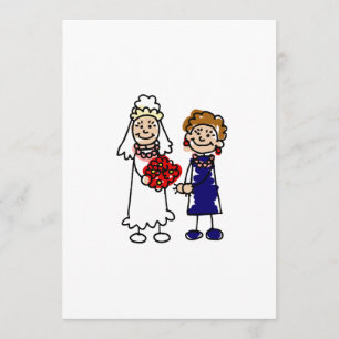 Invitation Jeune mariée lesbienne du mariage un