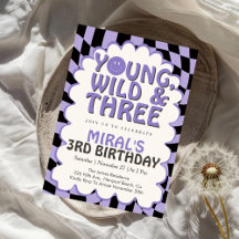 Jeune Sauvage & Trois Fille Rétro 3e Anniversaire