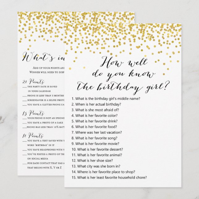 Invitation Jeux d'anniversaire x2 - jeu téléphonique | qui sa (Devant / Derrière)
