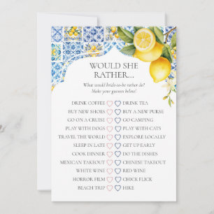 Invitation Jeux de mariage sur la Côte amalfitaine : "Qu'est-