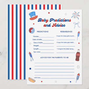 Invitation Jeux de prédictions et de conseils pour une baby s
