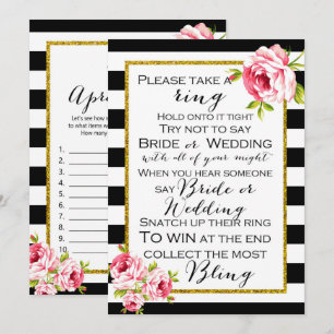 Invitation Jeux d'Fêtes de l'mariée x2 - jeu d'anneau  Apron