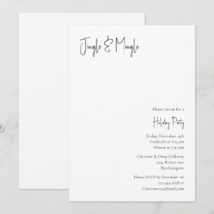Invitation Jingle et Mingle de Noël moderne