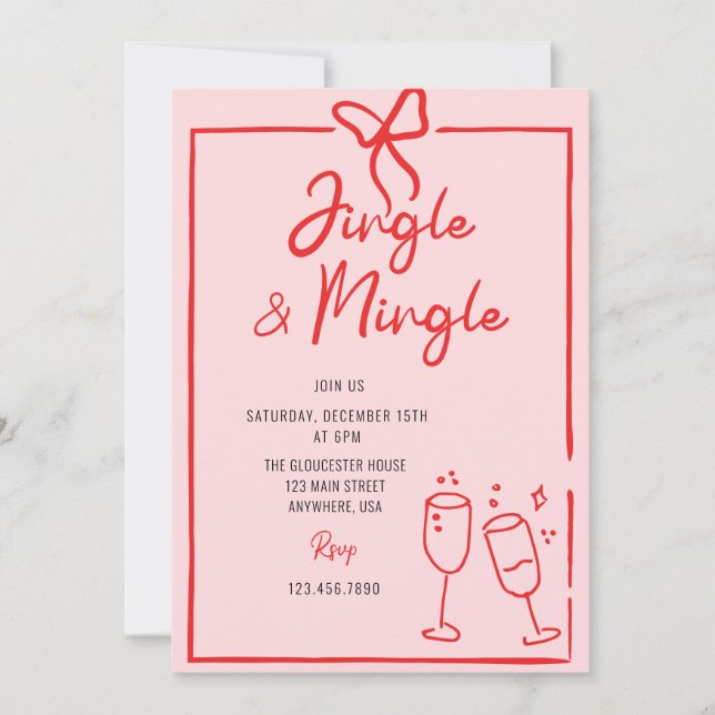 Invitation Jingle et Mingle Whimsical Christmas Party (Devant)