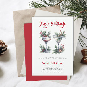 Invitation Jingle Mingle Cocktails de Noël