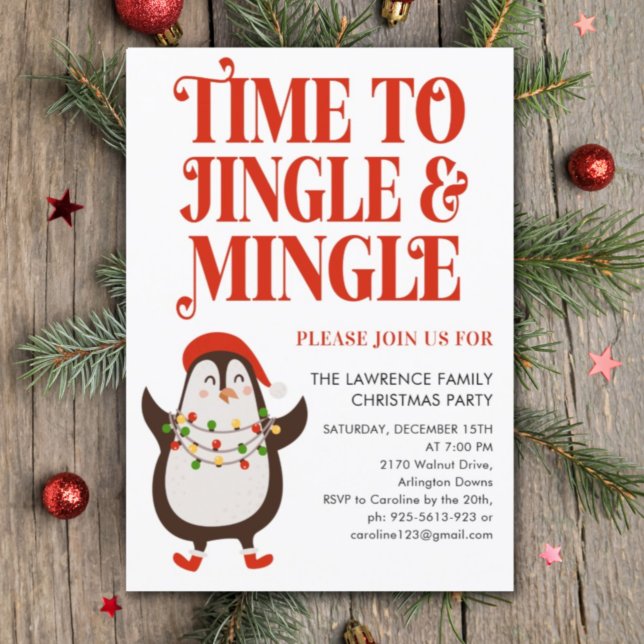 Invitation Jingle Mingle Fête de Noël (Créateur téléchargé)