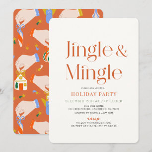 Invitation Jingle & Mingle Mini Noël Fête de Noël