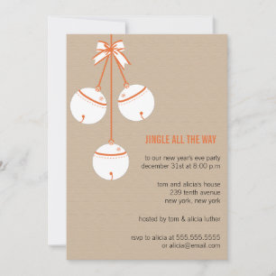 Invitation Jingle tout le chemin -invitations de fête du nouv