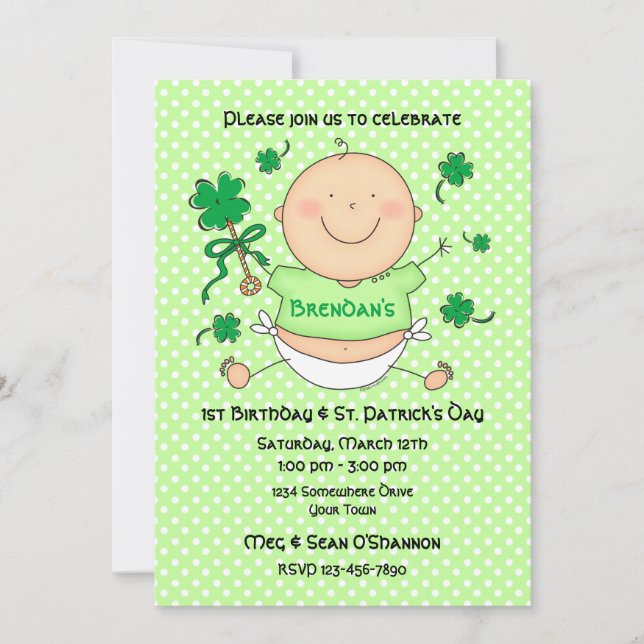 Invitation J'invitation de fête d'anniversaire du jour du ęr (Devant)