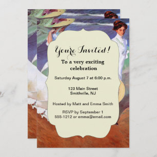 Invitation Joaquin Sorolla Femmes Promenade Plage