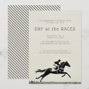 Invitation Jockey Cheval aux courses Equestre