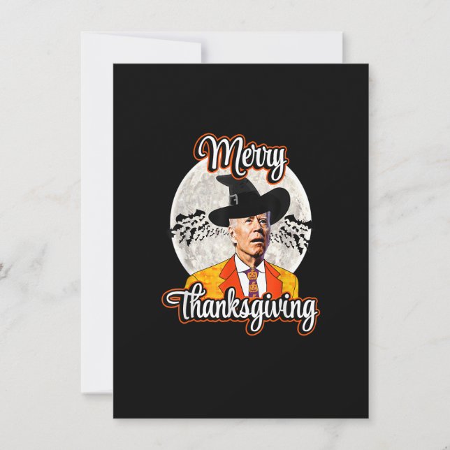 Invitation Joe Biden Costume Halloween Confus Pour Thanksgiv (Devant)