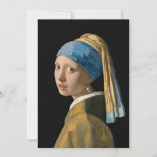 Invitation Johannes Vermeer - Fille avec une oreille perle