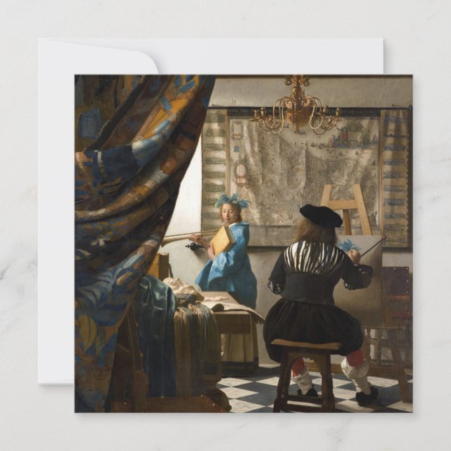 Invitation Johannes Vermeer - L'Allégorie de la Peinture (Devant)