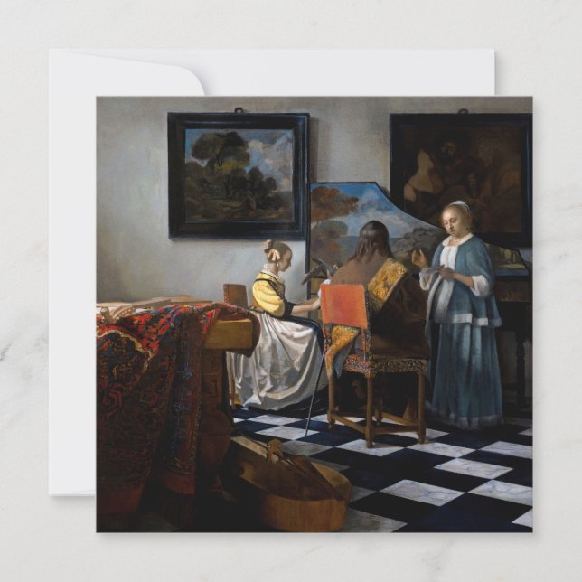 Invitation Johannes Vermeer - Le Concert (Devant)