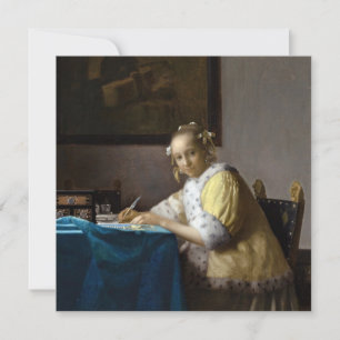 Invitation Johannes Vermeer - Une dame écrit une lettre